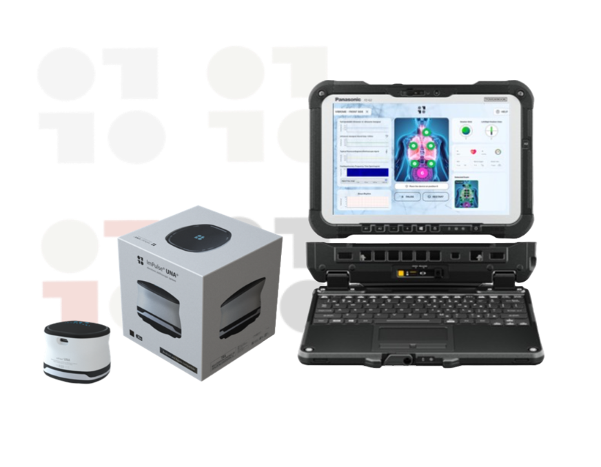 imPulse® AI stethoscope for point-of-care Vibrome™ triage measuring infrasonic-to-ultrasonic biosignatures for respiratory and host-response diagnostics